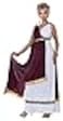 California Costumes Roman Empress Costume Medium WhiteBurgundy