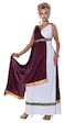 California Costumes Roman Empress Costume Medium WhiteBurgundy