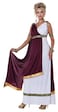 California Costumes Roman Empress Costume Medium WhiteBurgundy