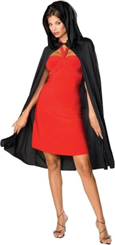 Rubies 45 Black Taffeta Cape for Adults Unisex No Size