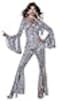 California Costumes Womens Foxy Lady Disco Costume Small WhiteBlack