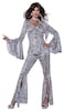 California Costumes Womens Foxy Lady Disco Costume Small WhiteBlack