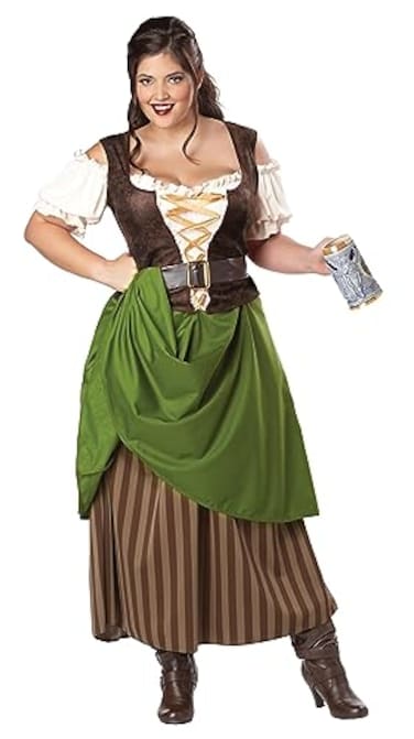 California Costumes Plus Size Tavern Maiden Costume 2X Brown