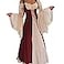 Abaowedding Womenss Medieval Renaissance Costume Cosplay Chemise and Over Dress SmallMedium Wine Red and Ivory