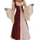 Abaowedding Womenss Medieval Renaissance Costume Cosplay Chemise and Over Dress SmallMedium Wine Red and Ivory