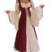 Abaowedding Womenss Medieval Renaissance Costume Cosplay Chemise and Over Dress SmallMedium Wine Red and Ivory