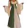 ABaoWedding Womenss Medieval Renaissance Costume Cosplay Chemise and Over Dress 2XL3XL Olive