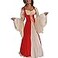Abaowedding Womenss Medieval Renaissance Costume Cosplay Chemise and Over Dress SmallMedium Red and Ivory