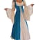 Abaowedding Womenss Medieval Renaissance Costume Cosplay Chemise and Over Dress SmallMedium Teal