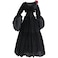NSPSTT Womens Victorian Renaissance Costume Gothic Witch Medieval Wedding Dress Dark Fairy LargeXLarge