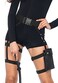 Leg Avenue Womens Multi Strap Garter Pocket Utility Belt Costume Accessory Utility Belt Black One Size US