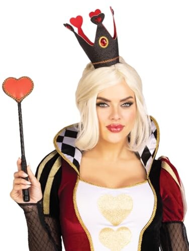 Leg Avenue Womens 2 Pc Crown and Scepter Costume Set BlackRed OS