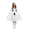 JEGERMIG Halloween White Ghost Poncho with Hood Funny Costume for Adults