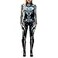 Sumtory Women 3D Halloween Bodysuit Robot Print Bodycon Full Length Jumpsuit L