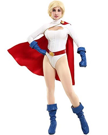 miccostumes Womens Anime Cosplay Costume Bodysuit Leotard with Red Cape M
