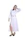 COSMAKER Womens Star Costume Long Hooded Princess Dress Halloween Tunic Robe with Belt White Medium