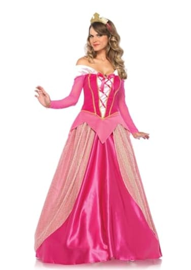 Leg Avenue Womens Classic Sleeping Beauty Princess Aurora Costume LARGE Pink