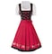 JASAMBAC German Authentic Drindl Costumes Oktoberfest Top Dirndl Dress Halloween Size L Color Red