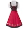 JASAMBAC German Authentic Drindl Costumes Oktoberfest Top Dirndl Dress Halloween Size L Color Red