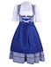 GloryStar Womens German Dirndl Dress Costumes for Bavarian Oktoberfest Carnival Halloween M BlueNew
