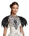 HOMELEX Shoulder Pad with Feathers Wings Halloween Witch Harness Carnival Costumes for Women Masquerade Raven Costume