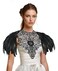 HOMELEX Shoulder Pad with Feathers Wings Halloween Witch Harness Carnival Costumes for Women Masquerade Raven Costume