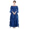 NSPSTT Womens Victorian Renaissance Costume Gothic Witch Medieval Wedding Dress Klein Blue SmallMedium