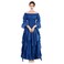 NSPSTT Womens Victorian Renaissance Costume Gothic Witch Medieval Wedding Dress Klein Blue SmallMedium