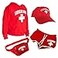 LIFEGUARD Officially Licensed Women Ladies Halloween Costume Bundle Pack S Red
