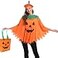 OCTEEN Adults Pumpkin Costume Set With Knit Hat And Candy Bag Large Orange
