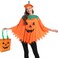OCTEEN Adults Pumpkin Costume Set With Knit Hat And Candy Bag Large Orange