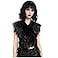 L'VOW LVOW Feather Boa Ribbon Punk Gothic Shawl Crow Witch Costume for HalloweenBlack