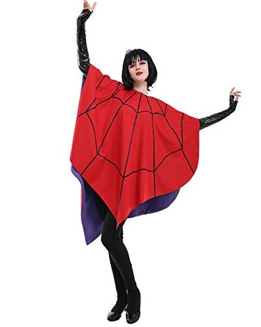 miccostumes Womens Cartoon Cosplay Costume Spider Web Poncho for Halloween One Size