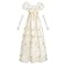 NSPSTT Golden Regency Dresses for Women Plus Size Victorian Ball Gown with Long White Gloves M