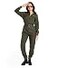 Tipsy Elves Womens Pilot Costume Green Military Flight Halloween Jumpsuit Size Medium