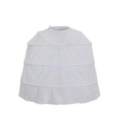 DUNHAO COS Womens White Crinoline Pannier Underskirt Victorian Dress Long Pannier