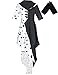 Lovecos Womens Deville Costume Dress with Gloves Full Set Halloween Costume White M