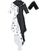 Lovecos Womens Deville Costume Dress with Gloves Full Set Halloween Costume White M