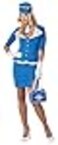 California Costumes Womens Retro Stewardess Adult Blue Large