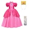 Rxiduoy Womens Halloween Party Dress Super Brothers Princess Peach Costume M