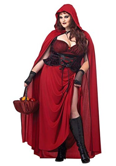 California Costumes Plus Size Dark Red Riding Hood Costume 1X