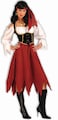 Rubies Pirate Maiden Costume Dress for Adults Womens Plus Red