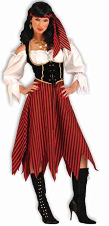 Rubies Pirate Maiden Costume Dress for Adults Womens Plus Red