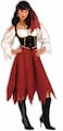 Rubies Pirate Maiden Costume Dress for Adults Womens Plus Red