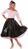 Rubies 1950s Poodle Skirt Costume for Adults Womens Standard Black