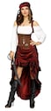 Fun World Womens Pirate Queen Adult Costume Multi ML Size 1014