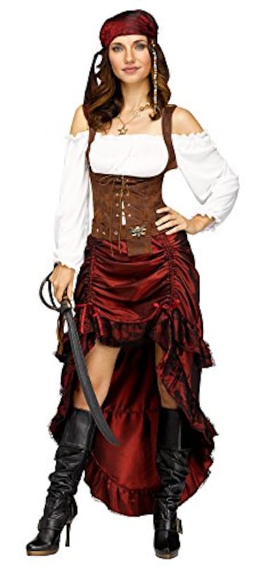 Fun World Womens Pirate Queen Adult Costume Multi ML Size 1014