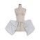 DUNHAO COS Womens White Crinoline Pannier Underskirt Victorian Dress 2 Hoops Double Pannier