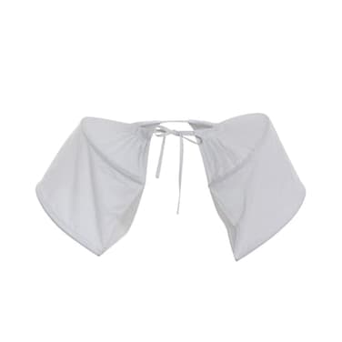 DUNHAO COS Womens White Crinoline Pannier Underskirt Victorian Dress 2 Hoops Double Pannier