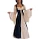 Abaowedding Womenss Medieval Renaissance Costume Cosplay Chemise and Over Dress Navy Blue LargeXLarge